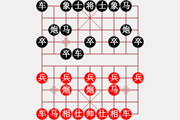 象棋棋谱图片：八国联军(5段)-胜-老老夫子(5段) - 步数：10 