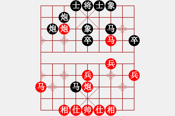 象棋棋譜圖片：北京威凱建設象棋隊 張強 負 浙江波爾軸承象棋隊 趙鑫鑫 - 步數(shù)：40 