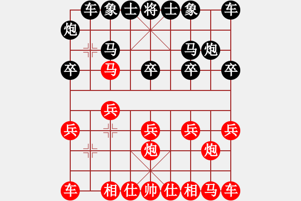 象棋棋譜圖片：本性難移，[814320912](業(yè)余初級(jí)) 負(fù) 假象[-](業(yè)余初級(jí)) - 步數(shù)：10 