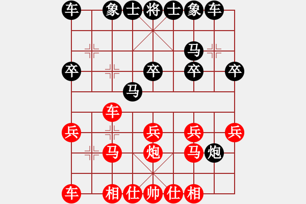 象棋棋谱图片：四川 谢卓淼 和 广东 朱琮思 - 步数：20 