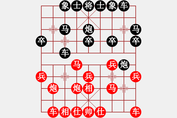 象棋棋譜圖片：duoduoshao(9星)-勝-華山論軟件(9星) - 步數(shù)：20 