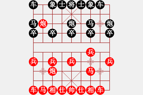 象棋棋譜圖片：思科(1段)-勝-牡丹如意牛(8段) - 步數(shù)：10 