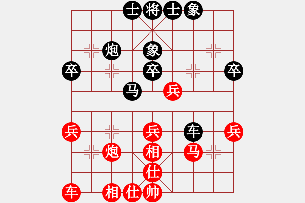 象棋棋譜圖片：棋心閣帥哥[紅] -VS- 飄絮＆夢[黑] - 步數(shù)：40 