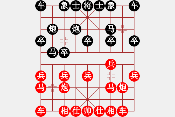 象棋棋譜圖片：拜師學(xué)棋ty[紅] -VS- 春暖雁歸來(lái)[黑](2) - 步數(shù)：10 