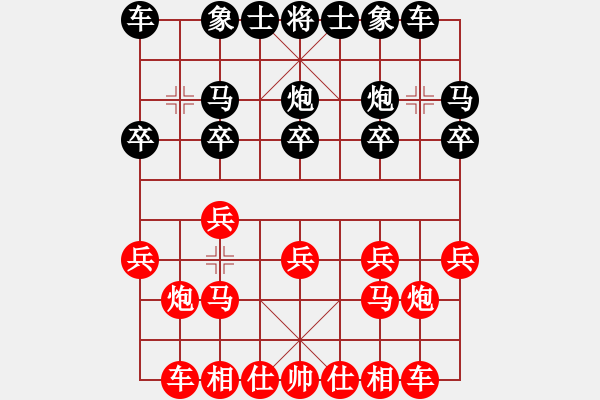 象棋棋譜圖片：仙人指路對(duì)右中炮黑57炮（紅易走） - 步數(shù)：10 