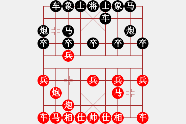 象棋棋譜圖片：329局 A07- 金鉤炮局-小蟲引擎23層(1970) 先勝 法正(1950) - 步數(shù)：10 