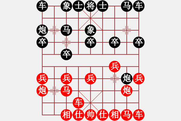 象棋棋譜圖片：1 - 步數(shù)：10 