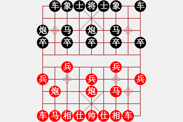 象棋棋譜圖片：王金棟 先負(fù) 呂學(xué)斌（棄馬，底炮） - 步數(shù)：10 