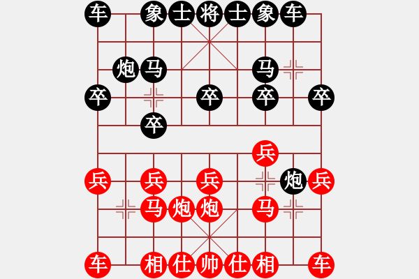 象棋棋譜圖片：2021.8.21.34積分場(chǎng)后勝中炮進(jìn)三兵對(duì)屏風(fēng)馬進(jìn)3卒紅五六炮對(duì)黑左炮過(guò)河 - 步數(shù)：10 