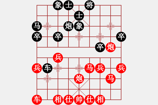 象棋棋譜圖片：bbboy002[紅] -VS- 傻傻傻傻殺[黑] - 步數(shù)：33 