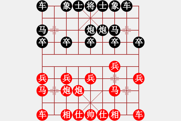 象棋棋譜圖片：雙炮出擊 攻象迫降 - 步數(shù)：10 