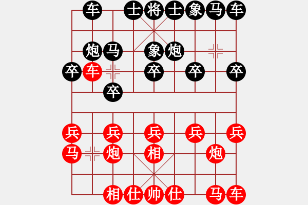 象棋棋譜圖片：黑旋風李逵(天帝)-和-肚兜兜(9段) - 步數：10 