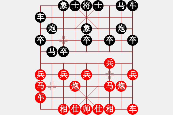 象棋棋譜圖片：240局 E02- 仙人指路進右馬對飛象-BugChess19-04-09 x64 NO SSE4 - 步數(shù)：10 