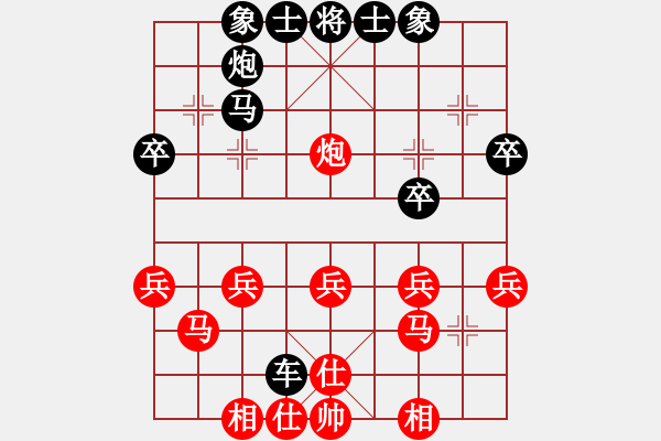 象棋棋譜圖片：2023.5.26.2超時(shí)后負(fù)邊馬五六炮過(guò)河車(chē)對(duì)兩頭蛇 - 步數(shù)：40 