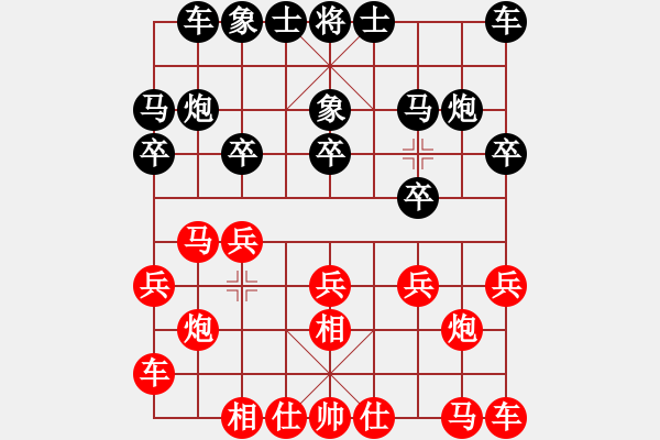 象棋棋谱图片：151001 第5轮 第1台 萧嘉权（甲）胜 陈裕伟（森） - 步数：10 
