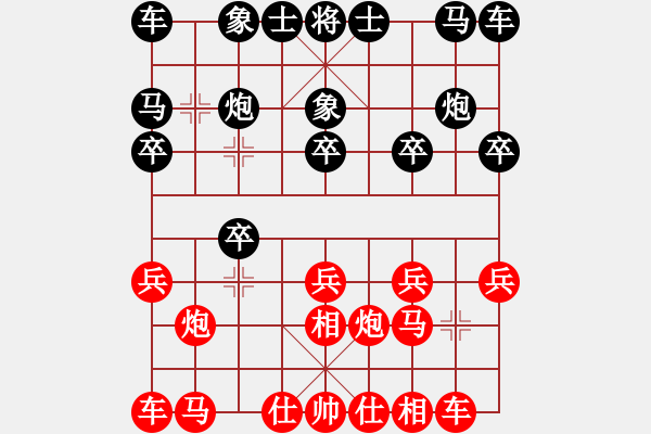 象棋棋譜圖片：rongyaosos(6星)-勝-閩北順炮王(9星) - 步數(shù)：10 