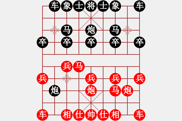 象棋棋譜圖片：1125局 D51- 中炮緩開車對后補列炮-業(yè)2-3先負小蟲引擎23層 - 步數(shù)：10 