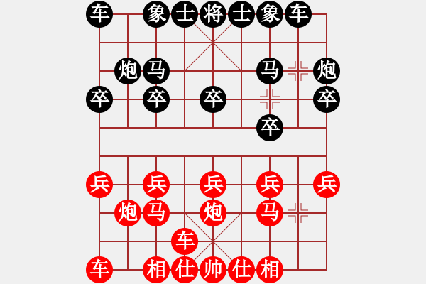 象棋棋譜圖片：北方狼[1031177329] 后勝 Q★湘安不肖生[1713243138] - 步數：10 