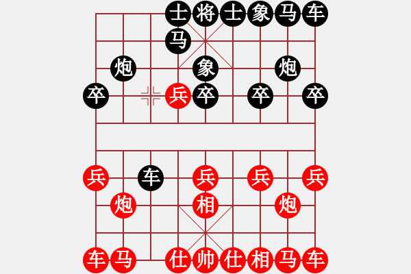 象棋棋譜圖片：▄︻┻═┳ 一[403149538] -VS- 野狼[1066458468] - 步數(shù)：10 