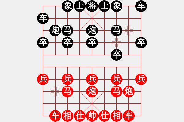 象棋棋譜圖片：8374局 B06-中炮對龜背炮-巫師-小蟲-專業(yè) 紅先負 小蟲引擎24層 - 步數(shù)：10 