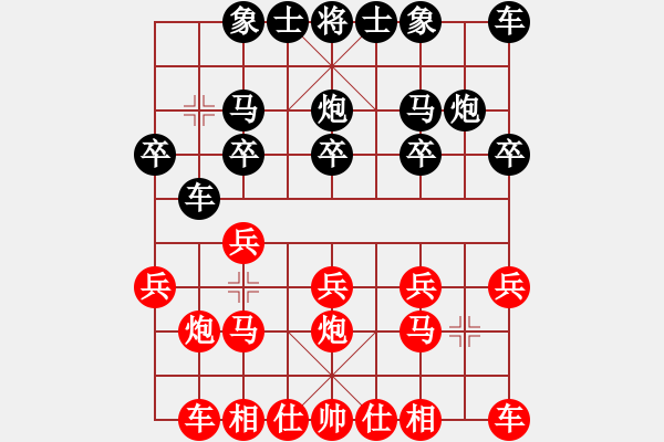 象棋棋譜圖片：hxdhxdss(8段)-勝-偶爾下下(6段)對(duì)列炮 - 步數(shù)：10 