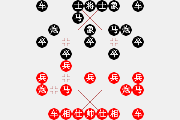 象棋棋譜圖片：中國小女孩(9星)-勝-華弈開局庫(9星) - 步數(shù)：10 