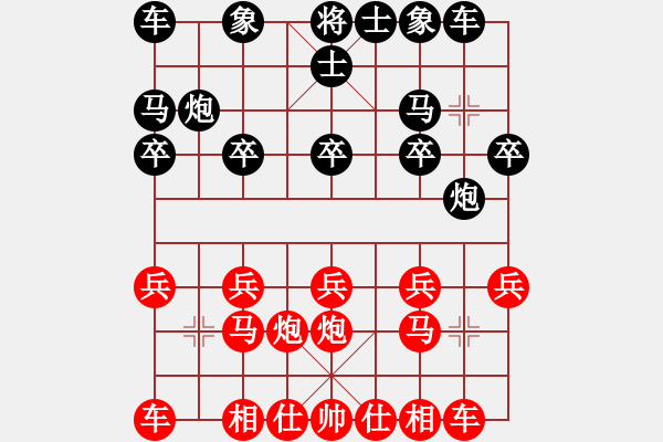 象棋棋譜圖片：-假象[-](業(yè)余三級(jí)) 勝 □星星□[2813234246](業(yè)余三級(jí)) - 步數(shù)：10 