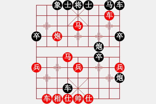 象棋棋譜圖片：前面在過(guò)兵(2段)-勝-日日輸棋(2段) - 步數(shù)：35 