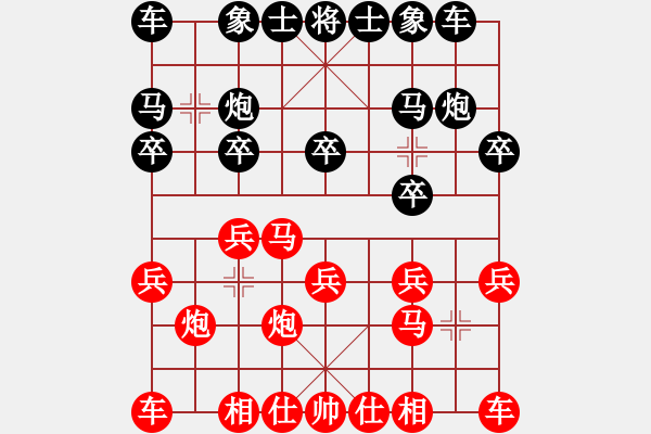 象棋棋譜圖片：淡雅飄香 當(dāng)頭炮誤平過(guò)宮，仍巧勝 - 步數(shù)：10 