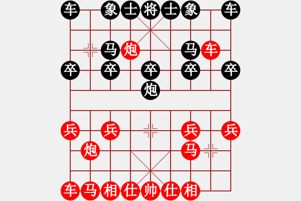 象棋棋譜圖片：串打得二空頭惡 化險為夷穩(wěn)制勝：過宮炮就這么刺激！ - 步數(shù)：10 