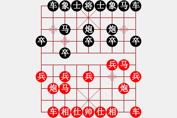 象棋棋譜圖片：第3局 屏風(fēng)馬破當(dāng)頭炮捉車 變12 - 步數(shù)：10 