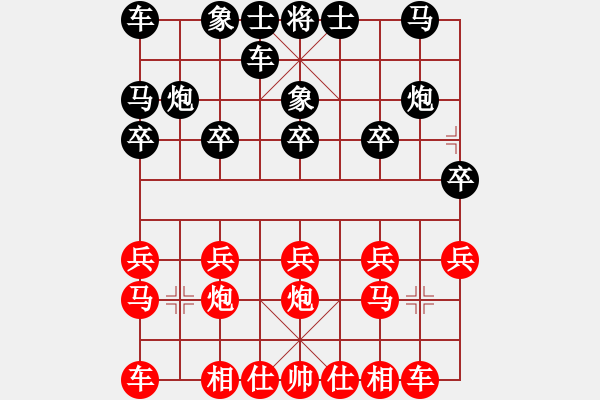 象棋棋譜圖片：象棋大使[394333881] -VS- 難修成果[447604270] - 步數(shù)：10 