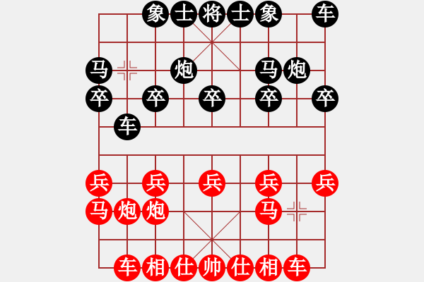 象棋棋譜圖片：金鉤炮 對(duì) 右仕角炮 - 步數(shù)：10 