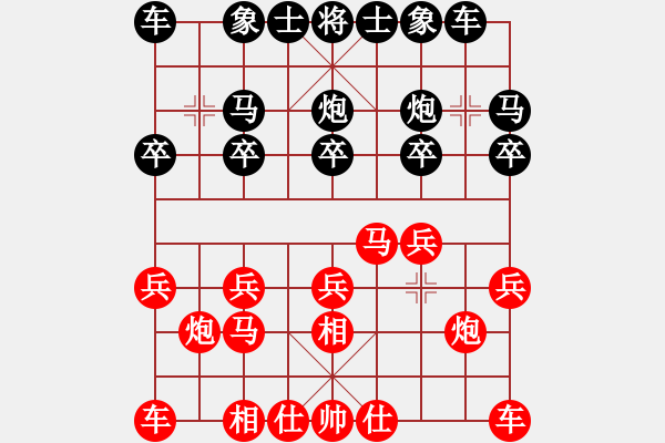 象棋棋譜圖片：汶川三江鄉(xiāng)柳大華盲棋一對五車輪戰(zhàn)第三臺 - 步數(shù)：10 