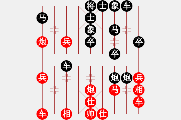 象棋棋譜圖片：咪咪[1072885142] -VS- ゞ★禾日火因[4429788] - 步數(shù)：30 