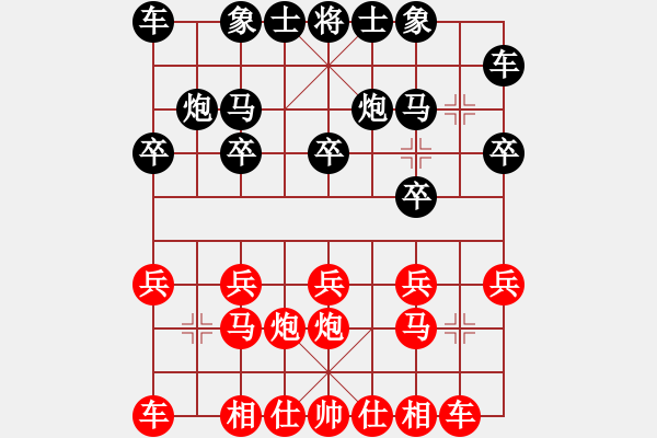 象棋棋谱图片：杭州 马天越 和 上海 单霞丽 - 步数：10 