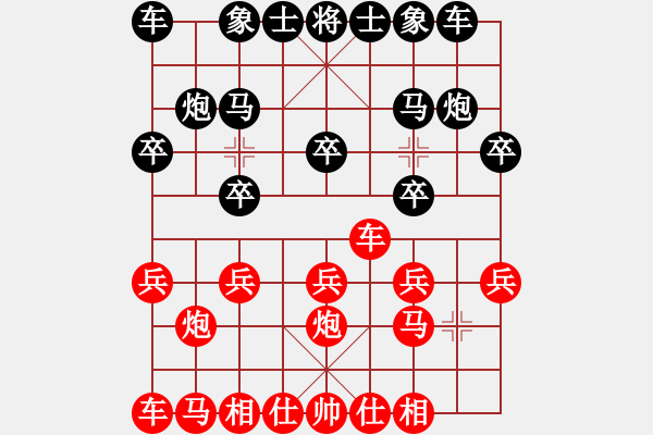 象棋棋譜圖片：希望鴿[紅] -VS- ★龍口浪子★[黑](7) - 步數(shù)：10 