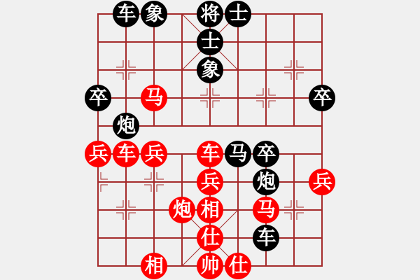 象棋棋譜圖片：Q★-千里[425483458] -VS- Q★愛我琪琪D[574698812] - 步數(shù)：40 