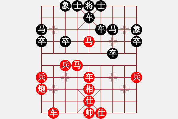 象棋棋譜圖片：葬心紅勝老王哥666【仙人指路對中炮】 - 步數(shù)：38 