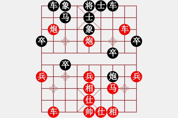 象棋棋譜圖片：你是我的寶貝[724459661] -VS- O(∩_∩)O [1505091833] - 步數(shù)：30 