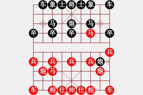 象棋棋譜圖片：張艷祥先和范向軍1VS4盲棋 - 步數(shù)：10 