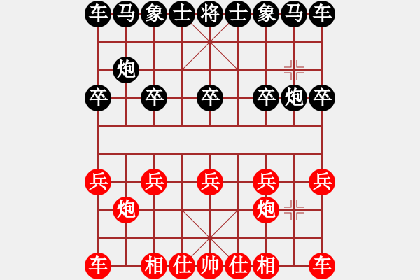 象棋棋譜圖片：讓雙馬局紅右橫車變例黑卒3進1（二）棄炮出駒黑勝 - 步數(shù)：10 