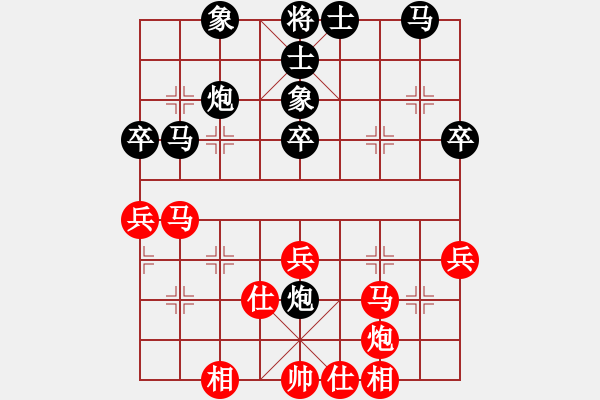 象棋棋譜圖片：紅土(8段)-負(fù)-zhuyeye(8段) - 步數(shù)：40 