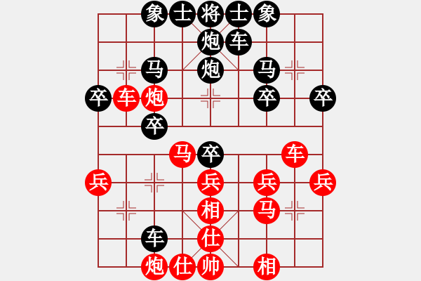 象棋棋譜圖片：20230414 后負(fù)張紅軍 過宮炮對左中炮 紅車二進(jìn)四 炮六平四 仕四進(jìn)五 - 步數(shù)：35 