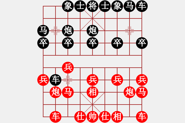 象棋棋譜圖片：初學者之一(4段)-負-一劍漂(5段) - 步數(shù)：10 