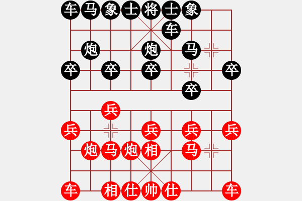 象棋棋譜圖片：劍翔(日帥)-勝-廣西茶王(9段)過(guò)宮炮對(duì)左中炮 - 步數(shù)：10 