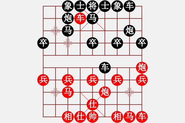 象棋棋譜圖片：勇闖天涯[1245153842] -VS- 橫才俊儒[292832991] - 步數(shù)：20 