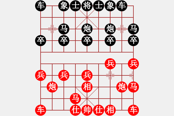 象棋棋譜圖片：仙人指路（黑勝） - 步數(shù)：10 