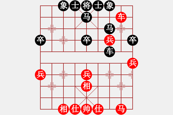 象棋棋谱图片：棋行天下哈(2段)-和-剑雨浮生(月将) - 步数：40 