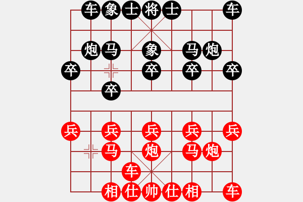 象棋棋譜圖片：炮打鴛鴦馬[1324093475]先勝 棋心閣芳棋[892347242] - 步數(shù)：10 